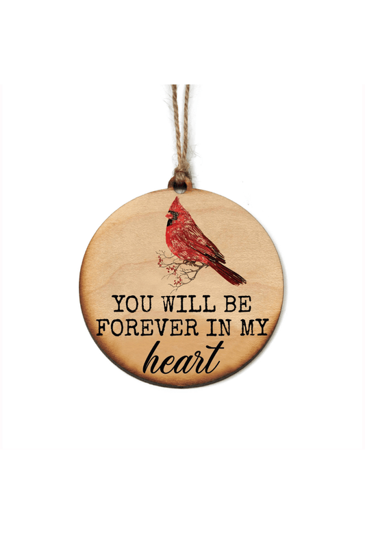 Cardinal Wooden Ornament - Strawberry Moon Boutique