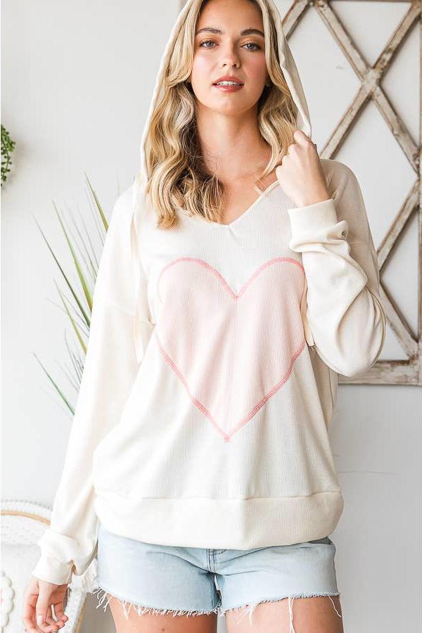 Heart Patch Hoodie - Strawberry Moon Boutique