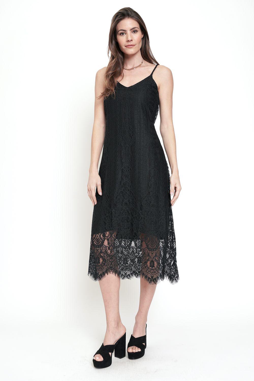 Black Lace Dress - Strawberry Moon Boutique