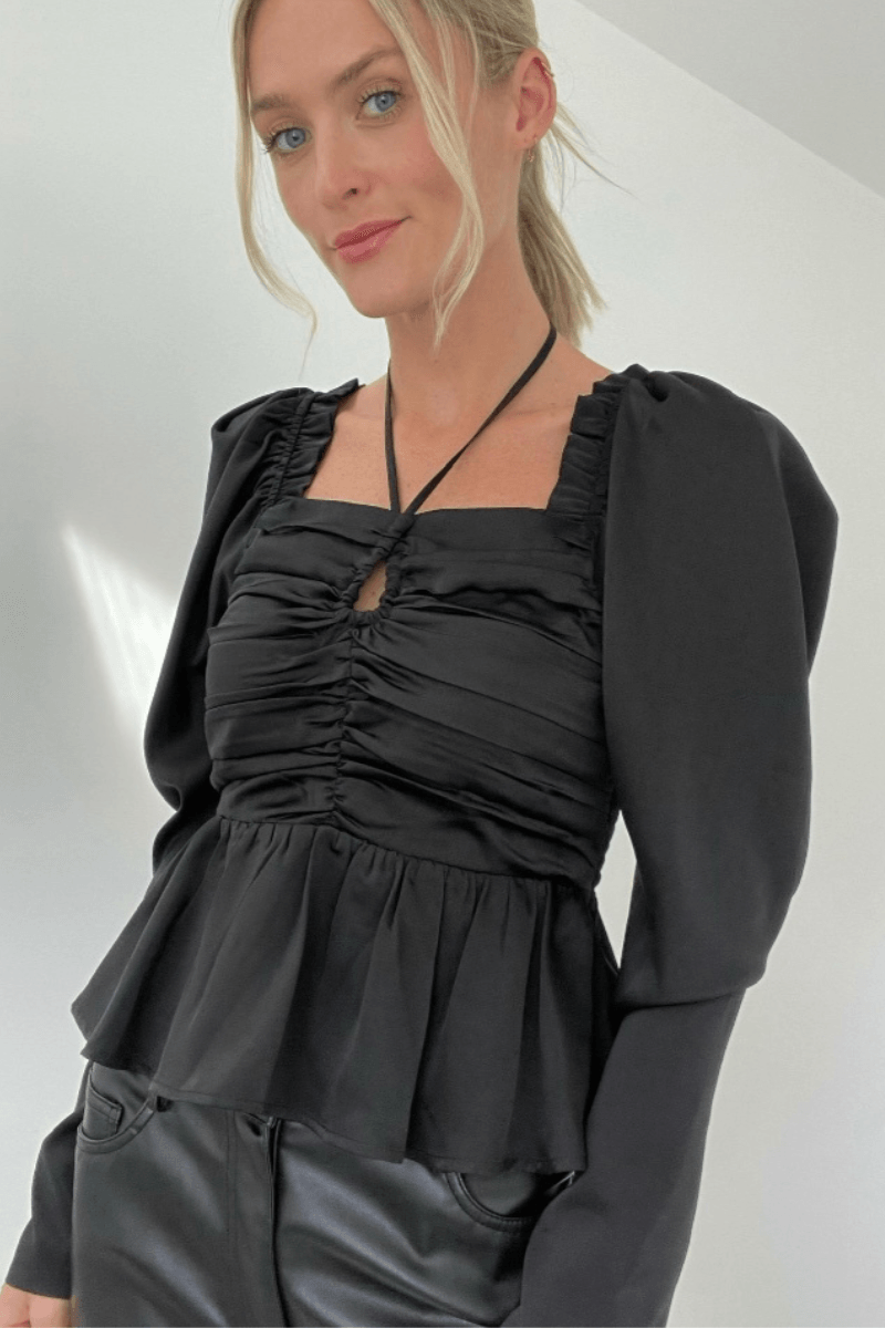 Black Ruby Six Fifty Blouse - Strawberry Moon Boutique