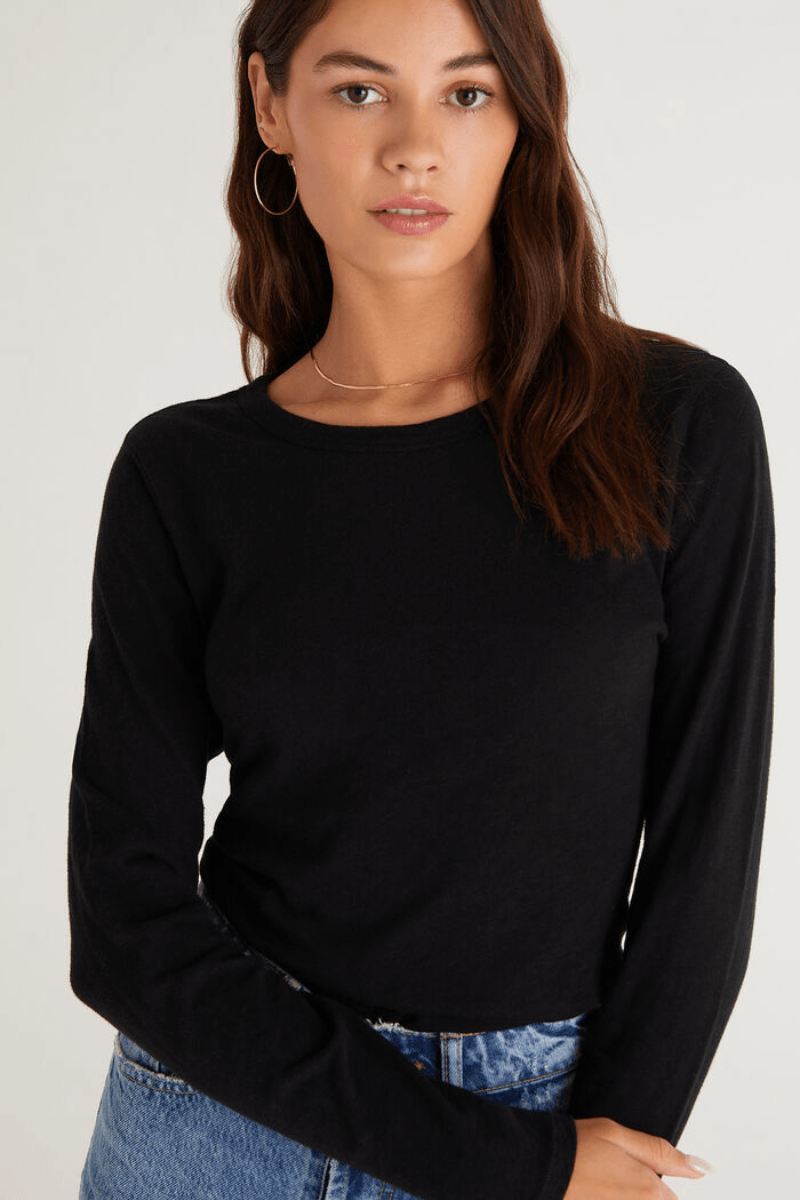 Black Z SUPPLY Everyday Brushed Top - Strawberry Moon Boutique