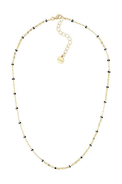Black/Gold LIZAS Beaded Necklace - Strawberry Moon Boutique