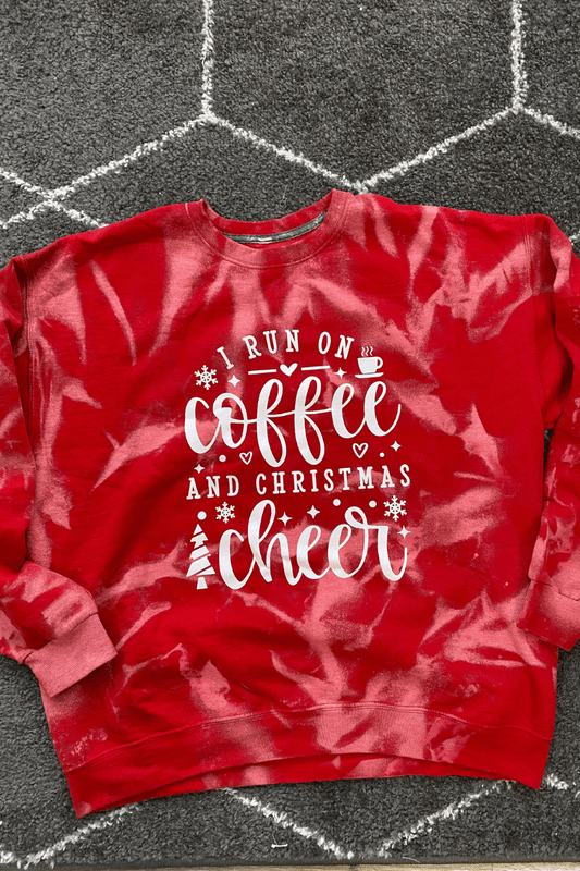 Bleach Girls Holiday "Run On Coffee" Sweatshirt-Size XL - Strawberry Moon Boutique
