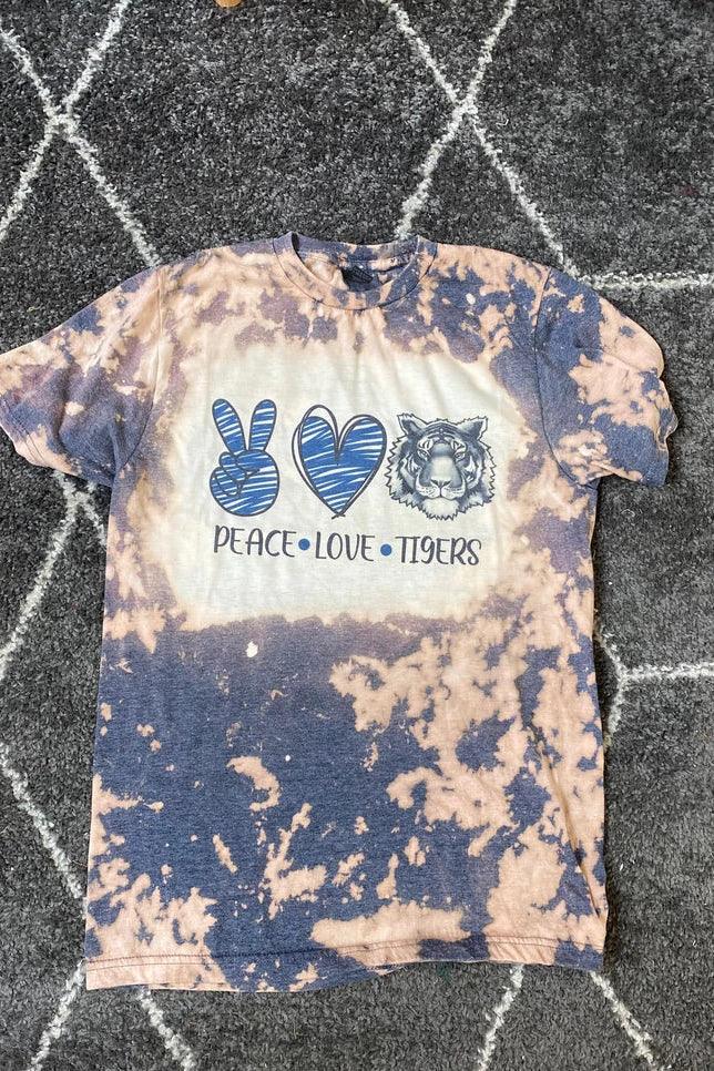 Bleach Girls Peace Love Tigers Tee - Strawberry Moon Boutique