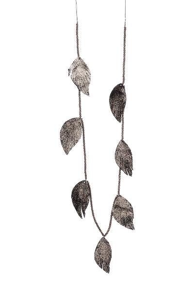 Bronze Leaf Glitter Dangle Necklace - Strawberry Moon Boutique