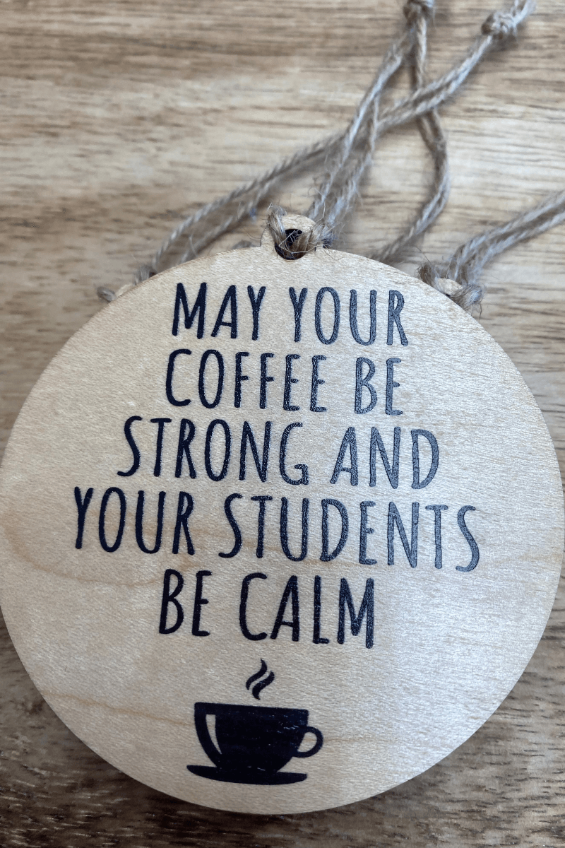 Coffee Strong Ornament - Strawberry Moon Boutique