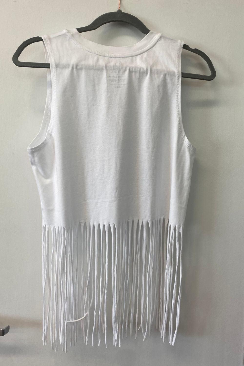 Cowgirl Up Fringe Tank - Strawberry Moon Boutique