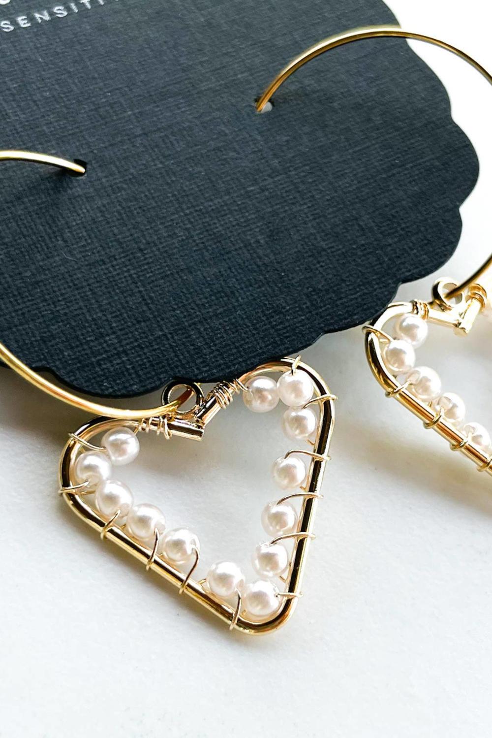 Fanciful Heart Hoops - Strawberry Moon Boutique