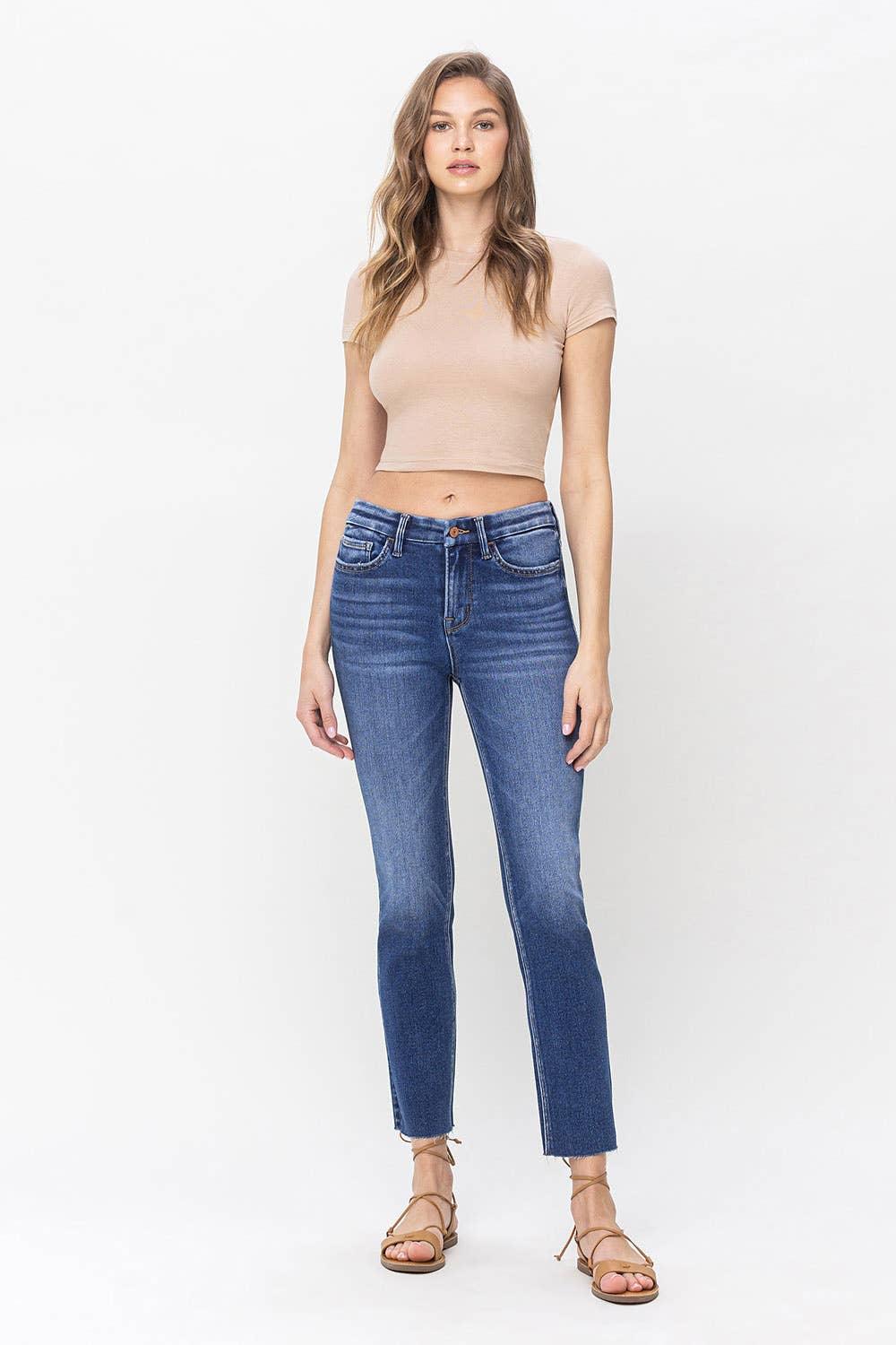 Flying Monkey By Vervet Slim Straight Jeans - Strawberry Moon Boutique