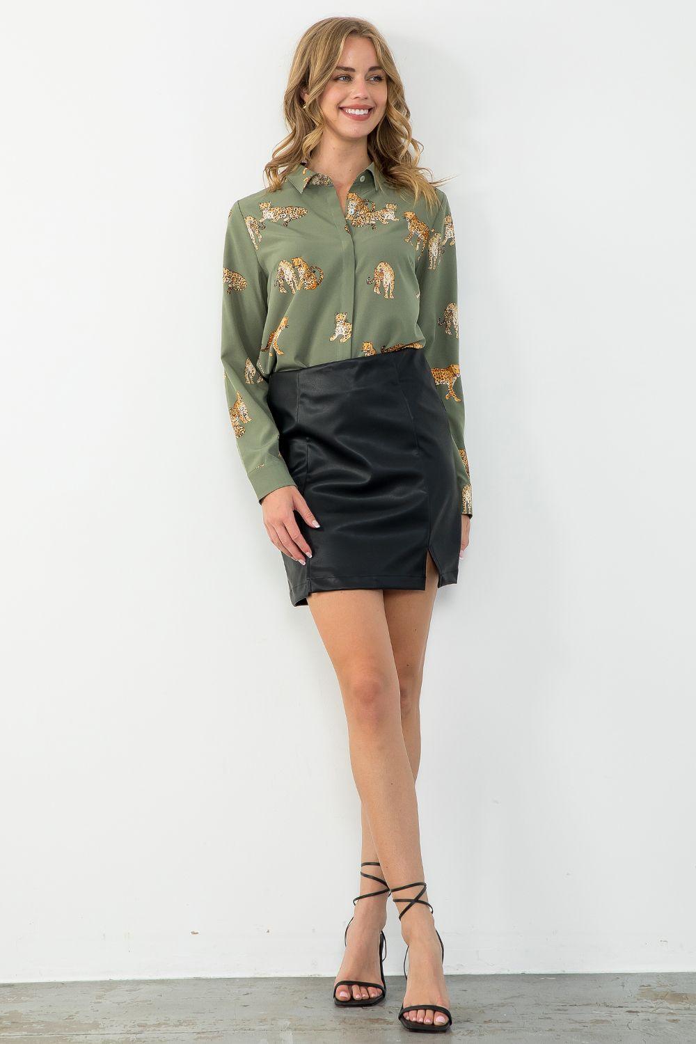 Gemma Leather Skirt - Strawberry Moon Boutique