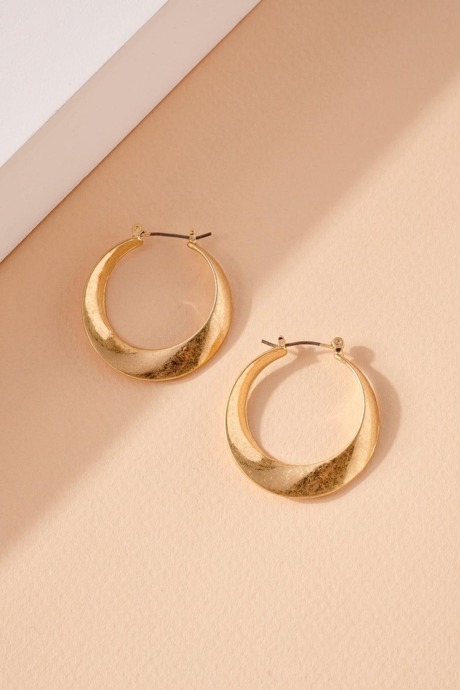 Gold Hoop Earrings - Strawberry Moon Boutique