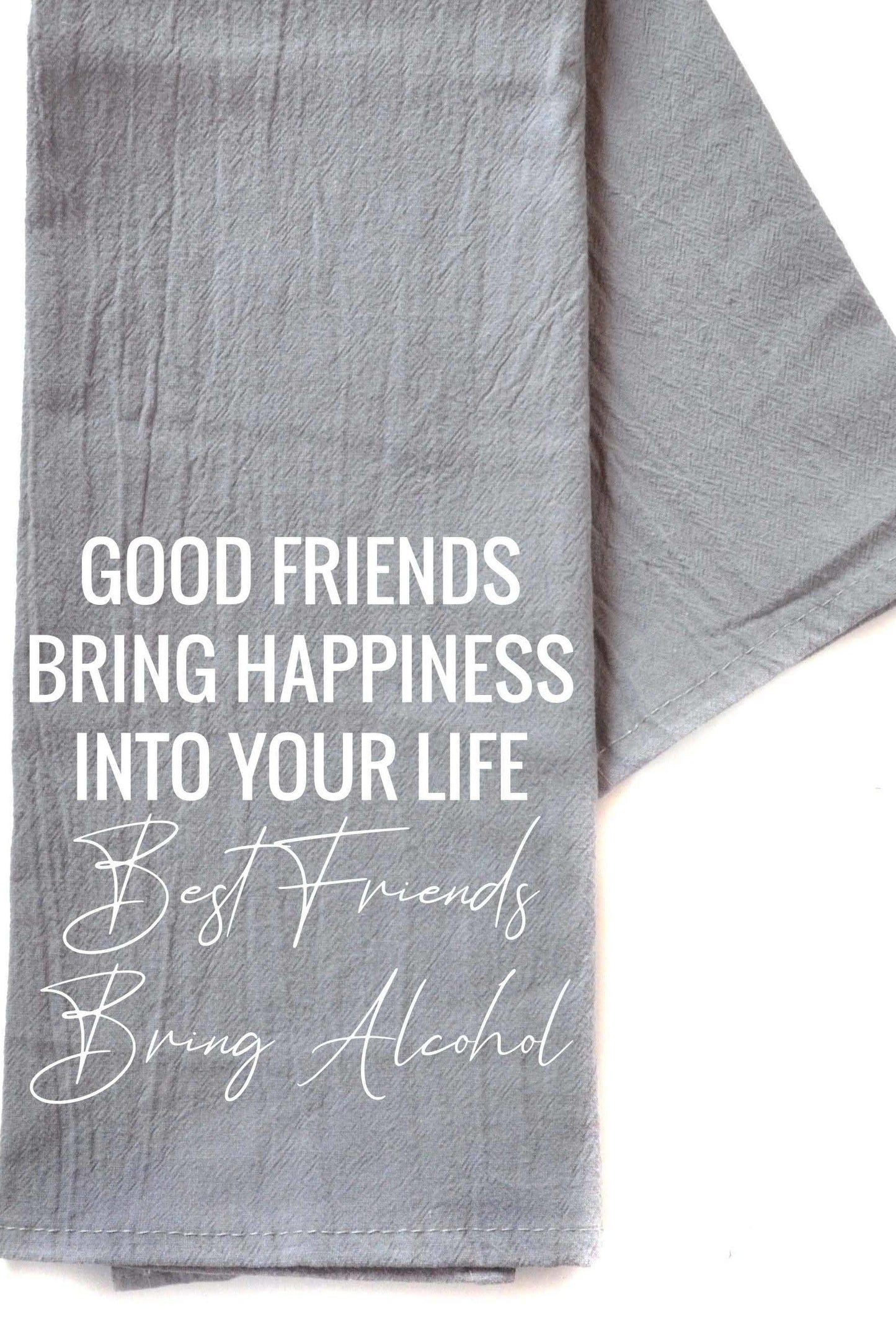 Good Friends Bring Happiness Towel - Strawberry Moon Boutique