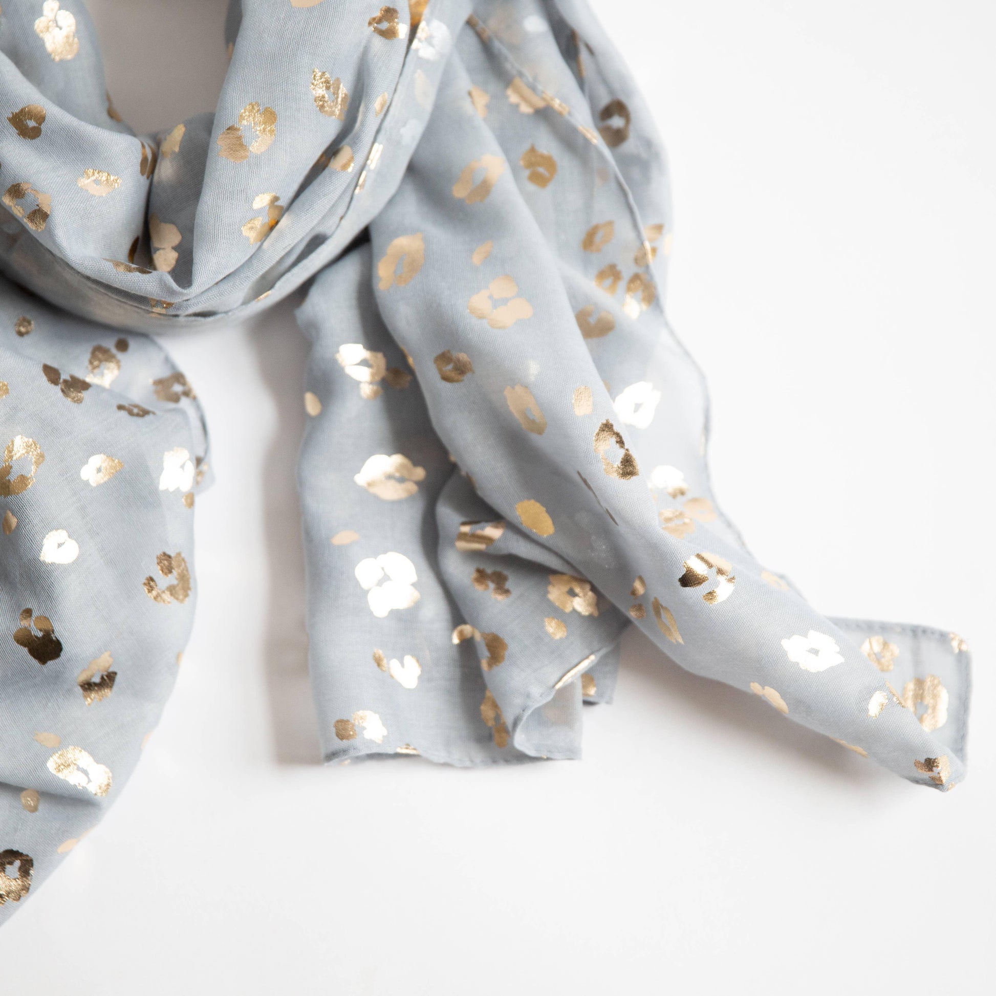 Grey/Silver Lightweight Scarf - Strawberry Moon Boutique