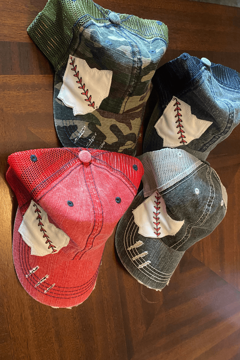 Handmade Ohio Baseball Trucker Hats - Strawberry Moon Boutique