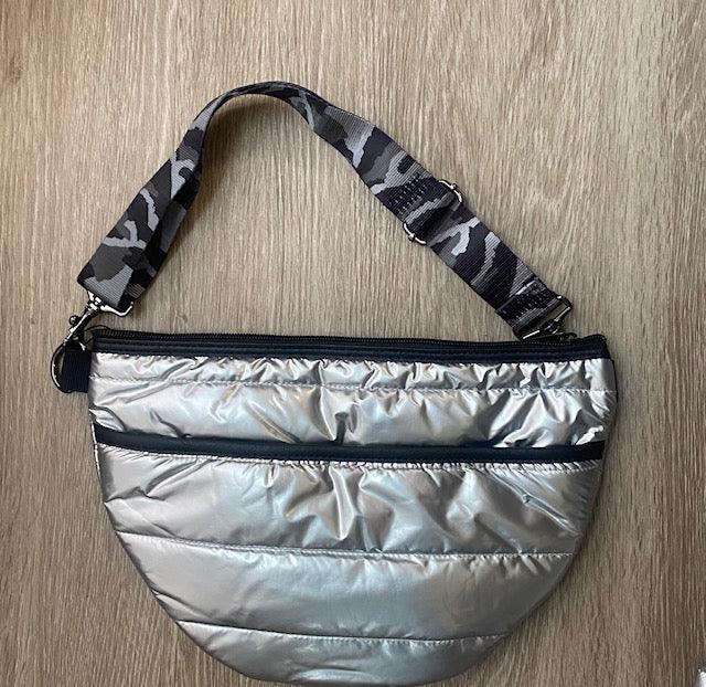 Haute Shore Silver Puffer Brett Belt Bag - Strawberry Moon Boutique