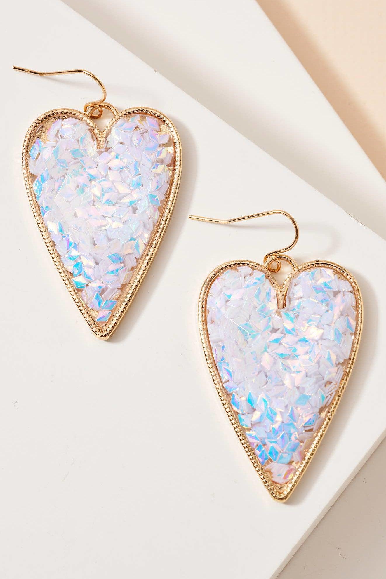 Heart Dangle Earrings - Strawberry Moon Boutique
