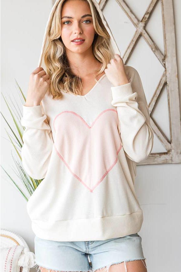 Heart Patch Hoodie - Strawberry Moon Boutique