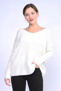 Ivory Twist Detail Sweater - Strawberry Moon Boutique