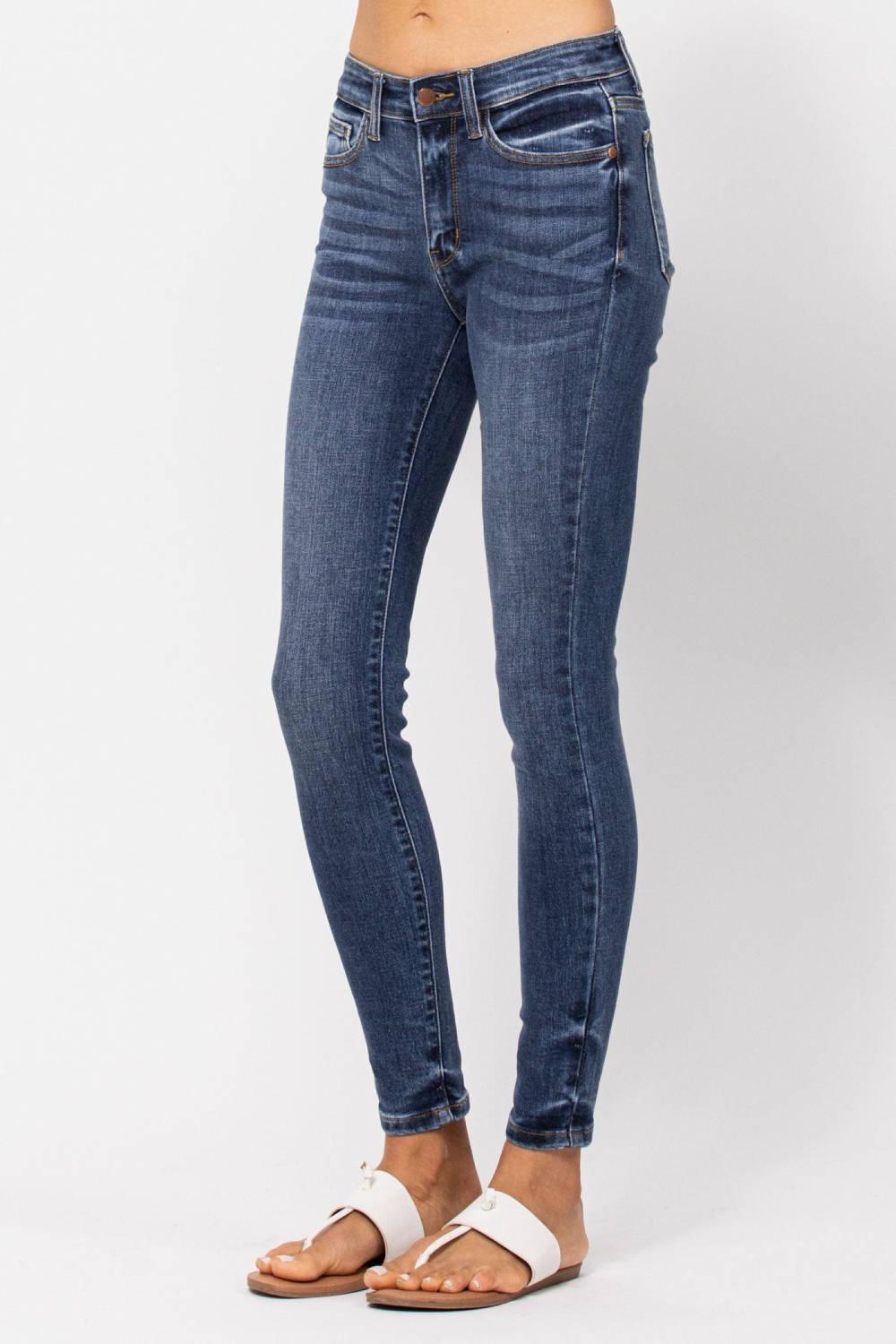 Judy Blue Mid-Rise Handstand Classic Skinny - Strawberry Moon Boutique