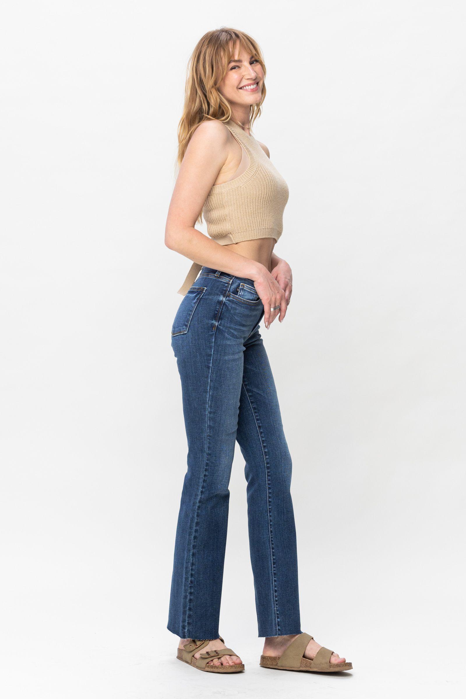 Judy Blue Midrise Bootcut Contrast Wash - Strawberry Moon Boutique