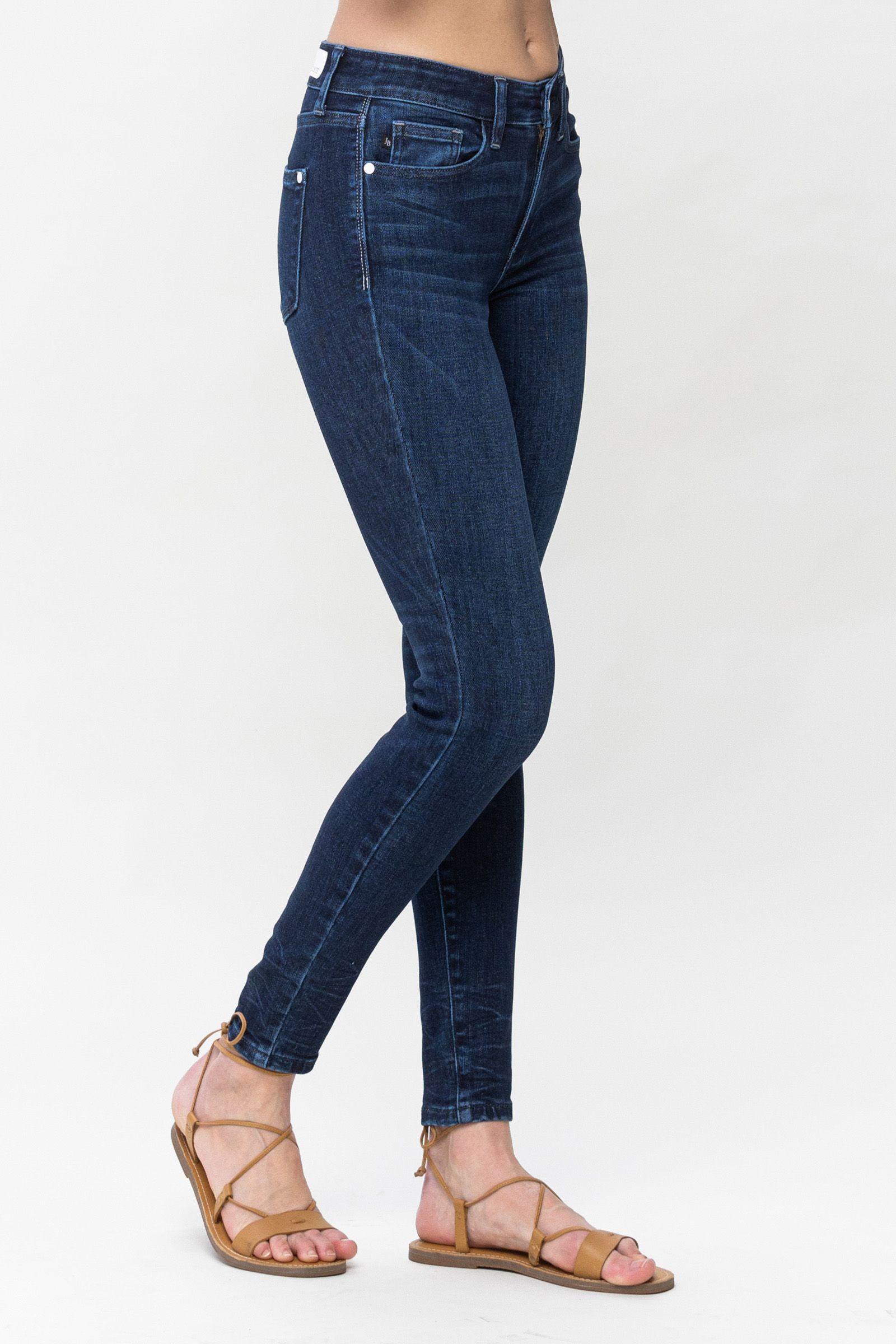 Judy Blue Jeans- Open Ankle Stitch Medium Blue – The Silver