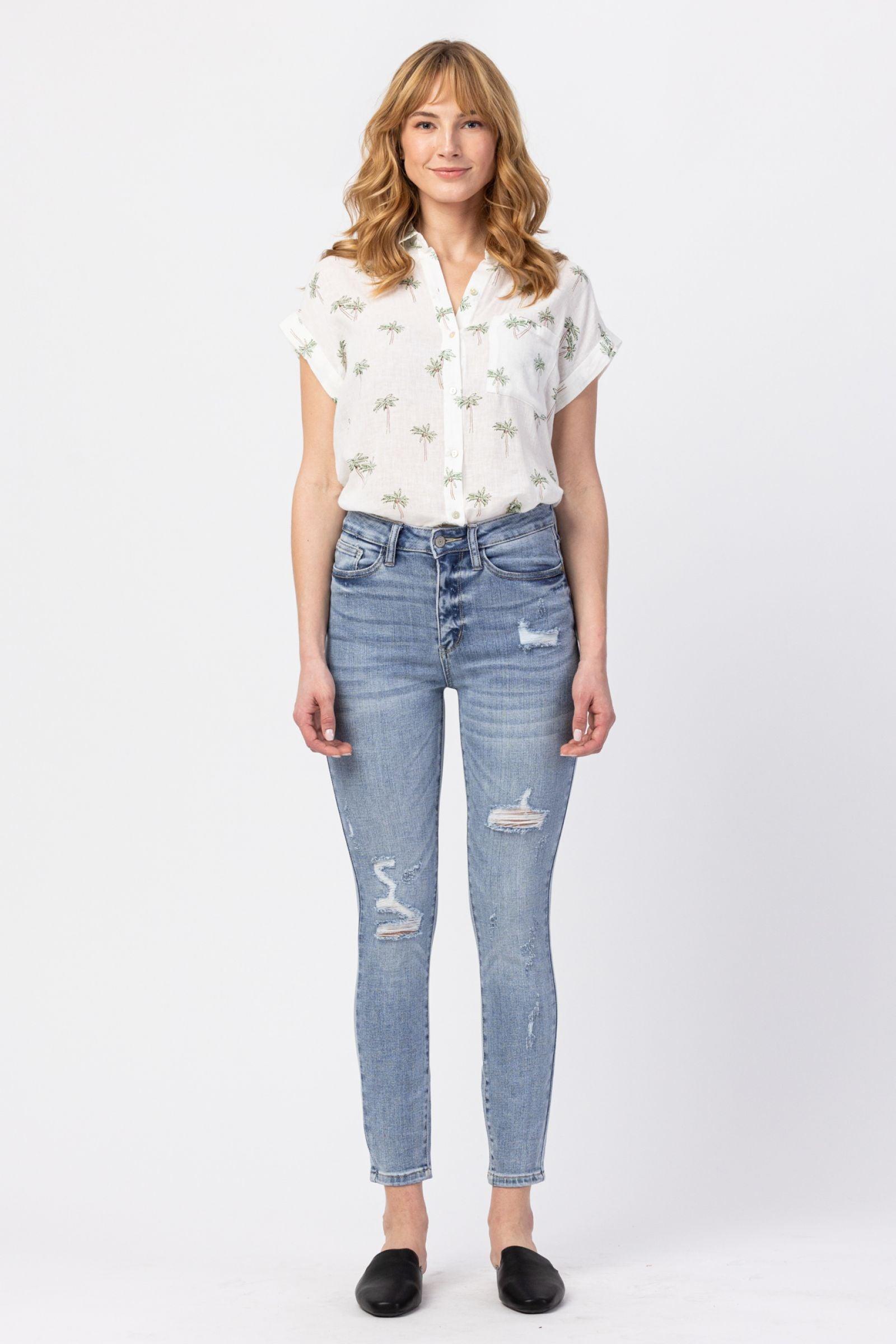 Judy Blue Skinny Ankle Jeans - Strawberry Moon Boutique