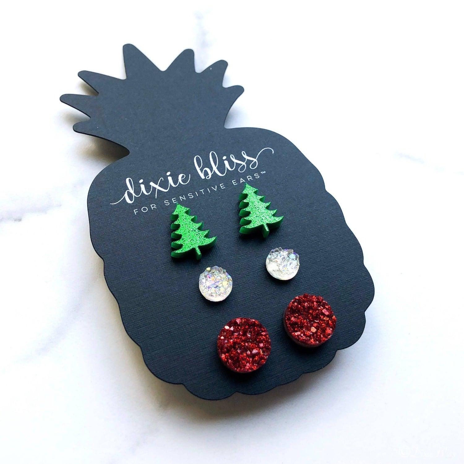 Juniper Holiday Stud Earrings - Strawberry Moon Boutique