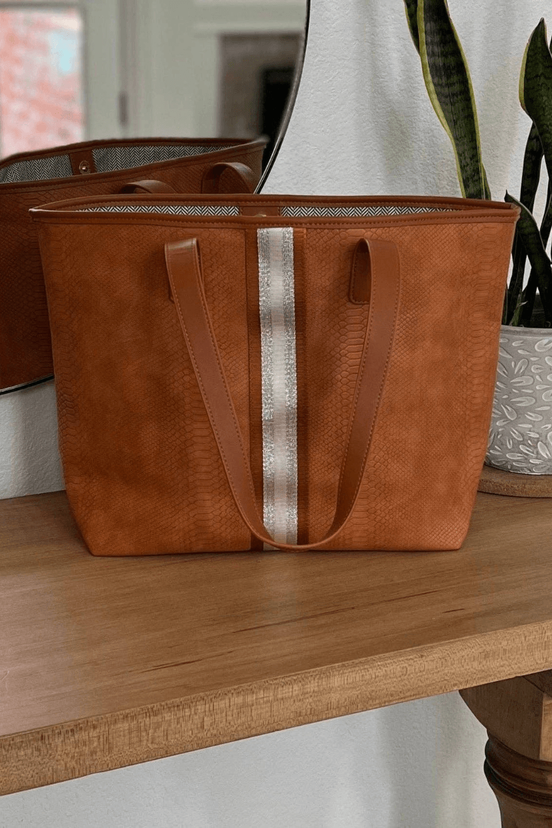 Kira Camel Tote - Strawberry Moon Boutique