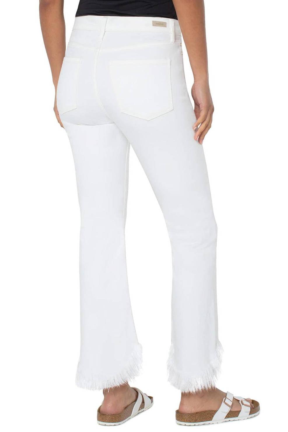 Liverpool White Crop Flare Hem Jeans - Strawberry Moon Boutique