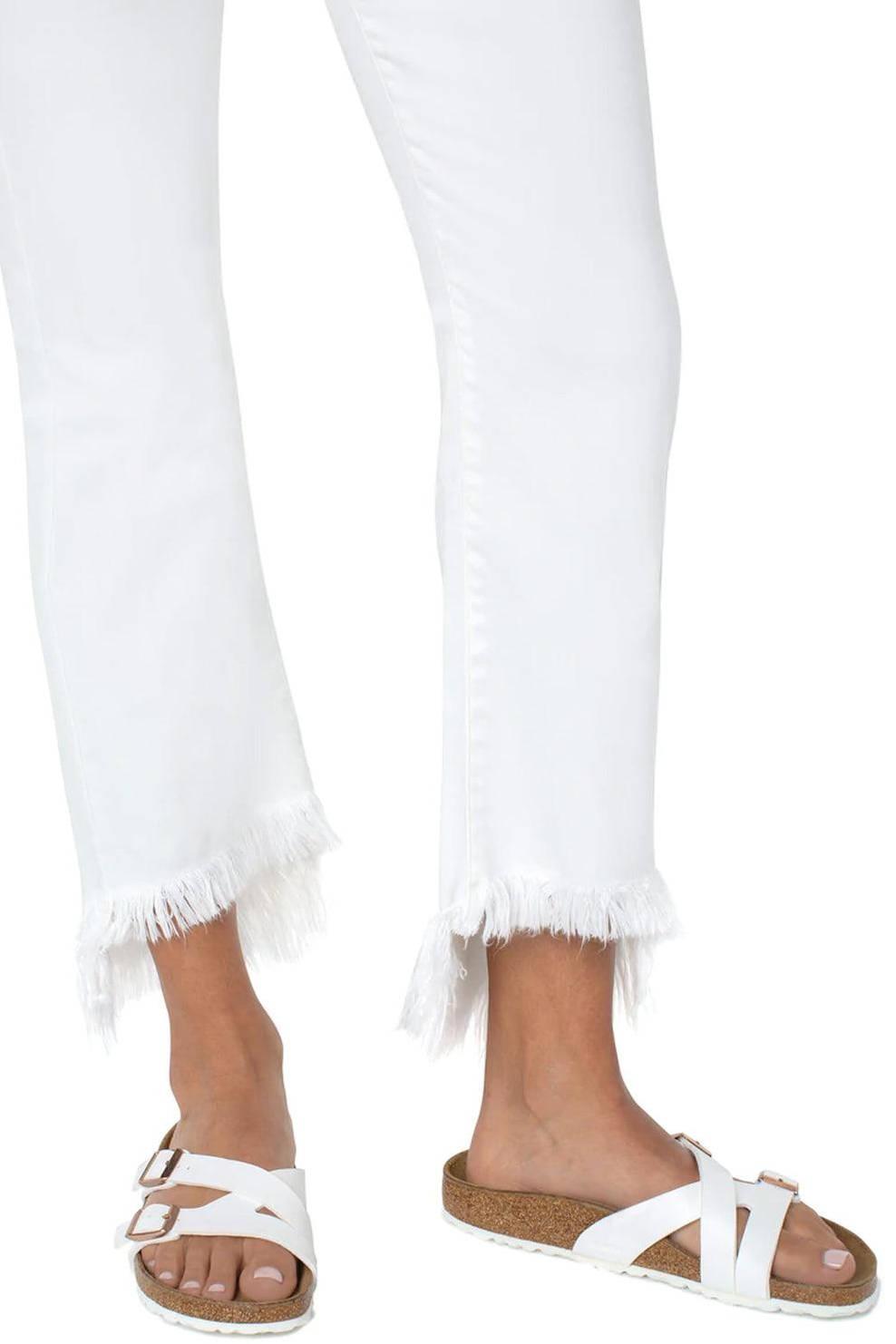 Liverpool White Crop Flare Hem Jeans - Strawberry Moon Boutique