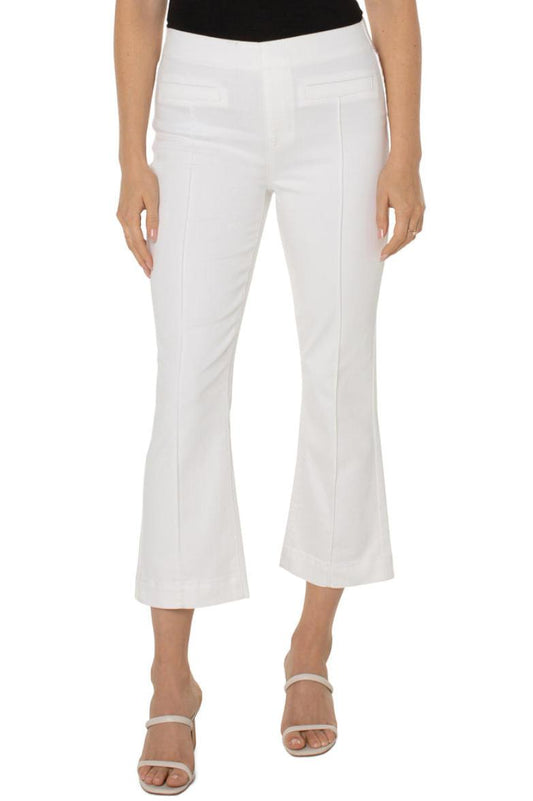 Liverpool White Crop Flare Jeans - Strawberry Moon Boutique