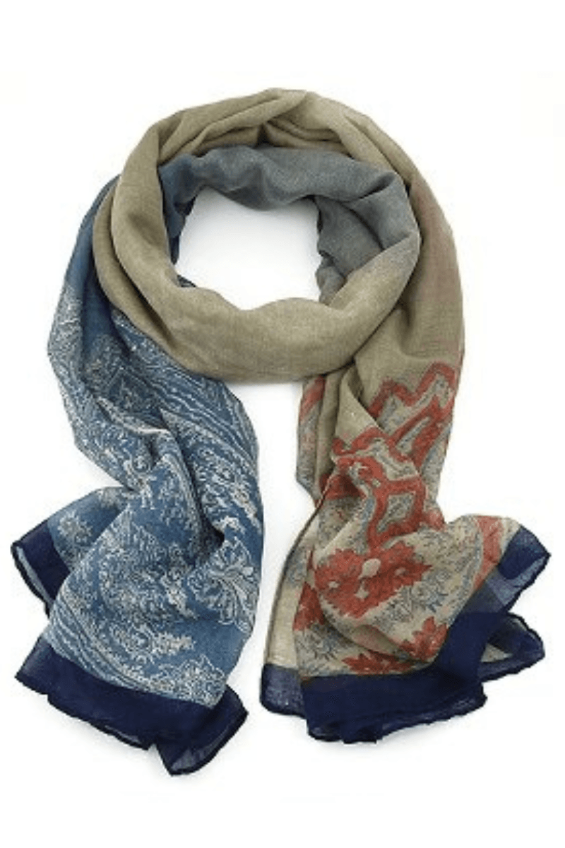 Lizas Navy Beautiful Scarf - Strawberry Moon Boutique