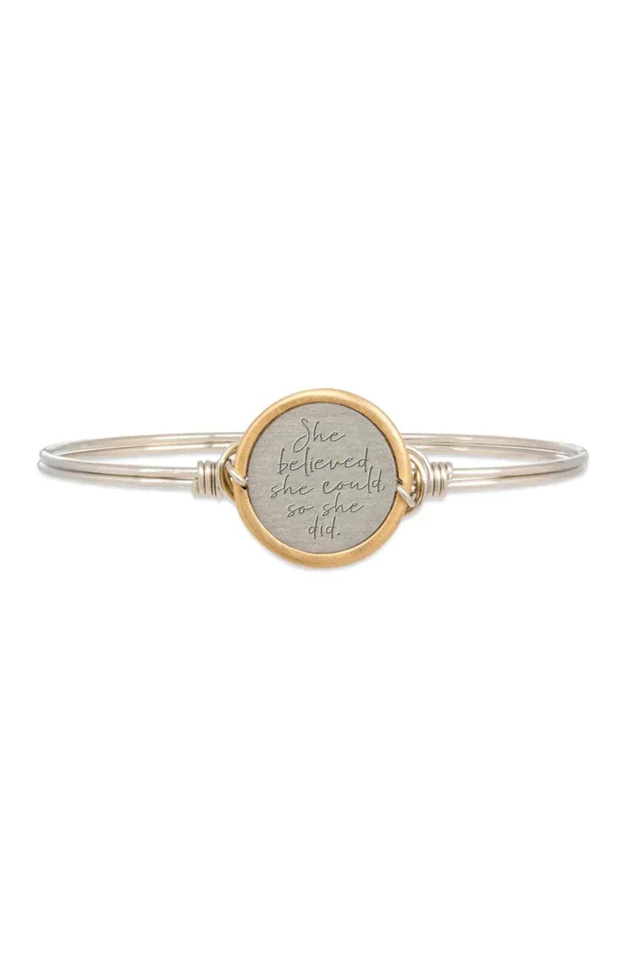 Luca + Danni She Believed She Could Bangle Bracelet - Strawberry Moon Boutique