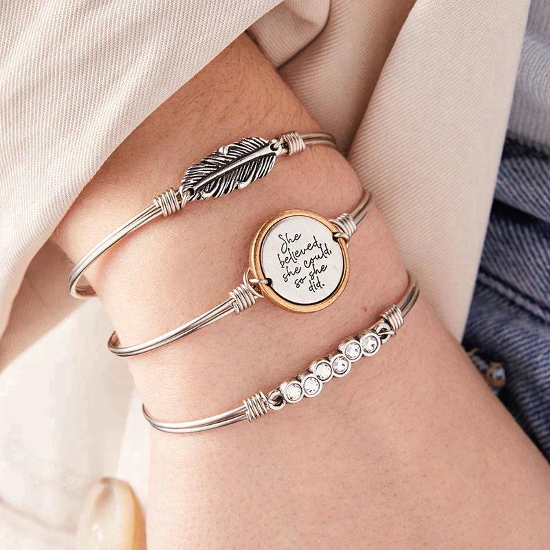 Luca + Danni She Believed She Could Bangle Bracelet - Strawberry Moon Boutique