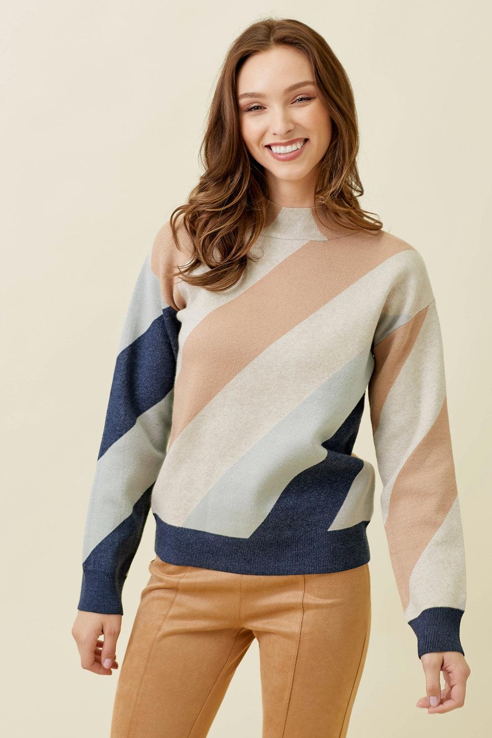 Macy Stripe Sweater - Strawberry Moon Boutique