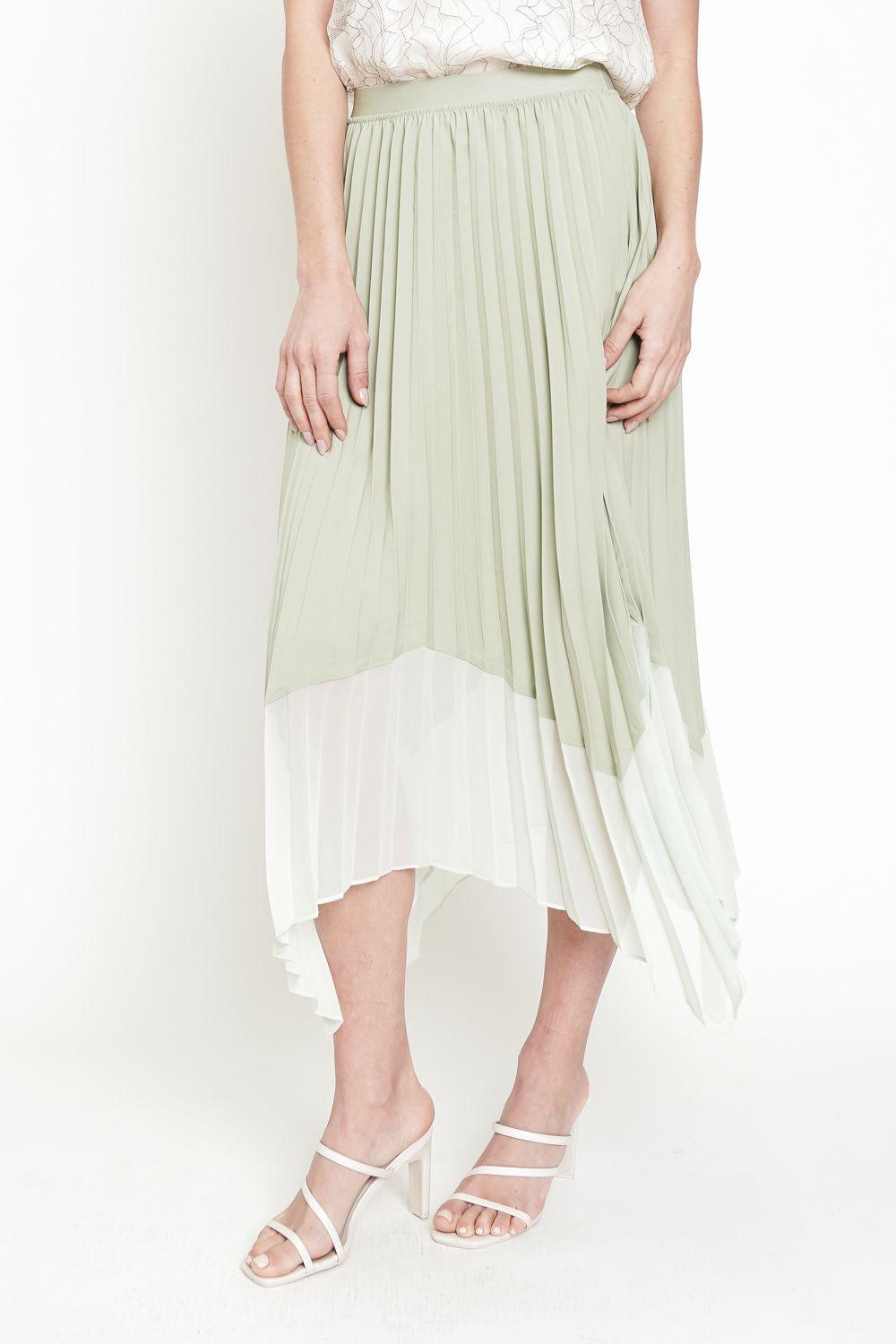 Mint Pleated Skirt - Strawberry Moon Boutique