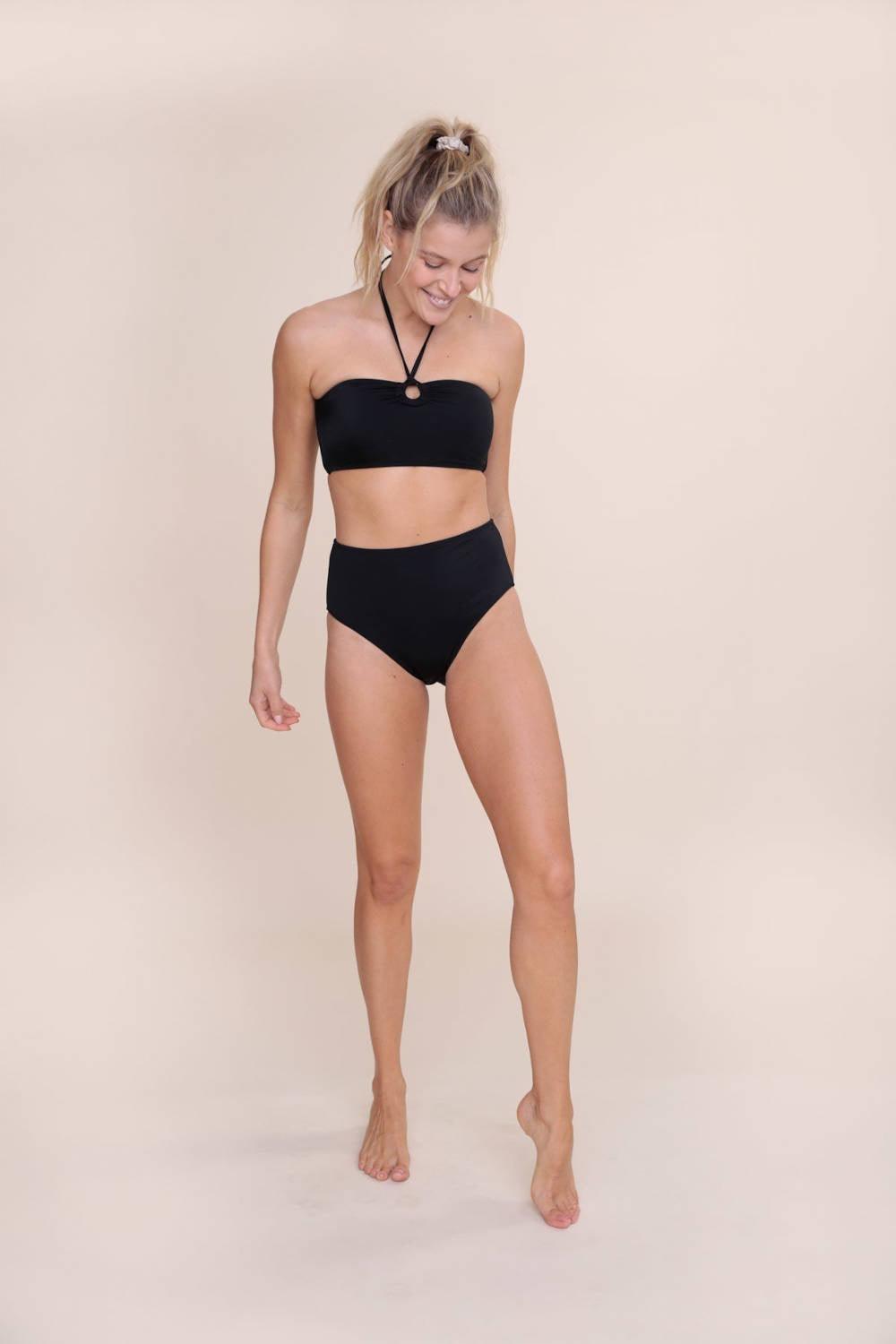 Two-piece bathing suit, American