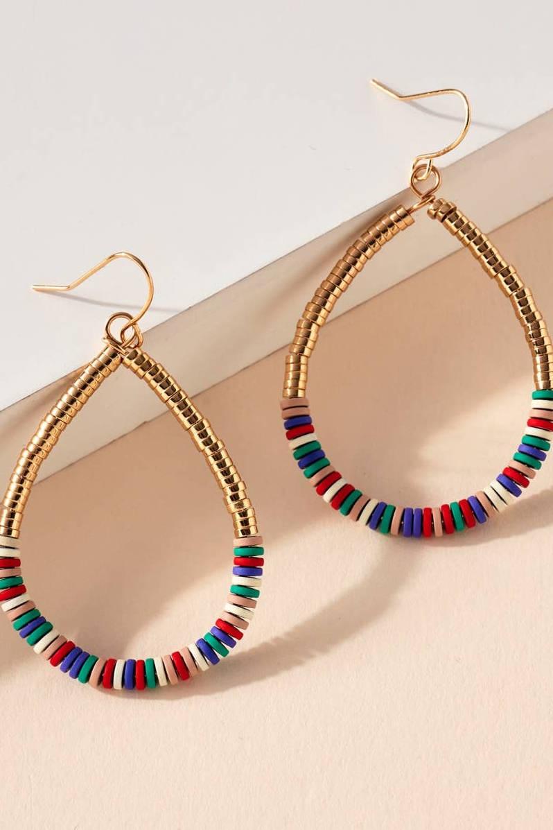Multi-Colored Metal Discs Dangling Earrings - Strawberry Moon Boutique