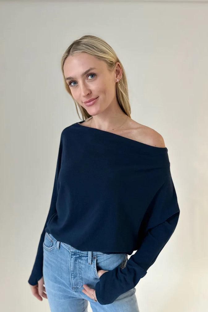 Navy Anywhere Top - Strawberry Moon Boutique