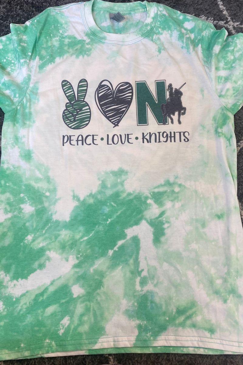 Nordonia Knights Peace Love Bleach Girls Tee - Strawberry Moon Boutique