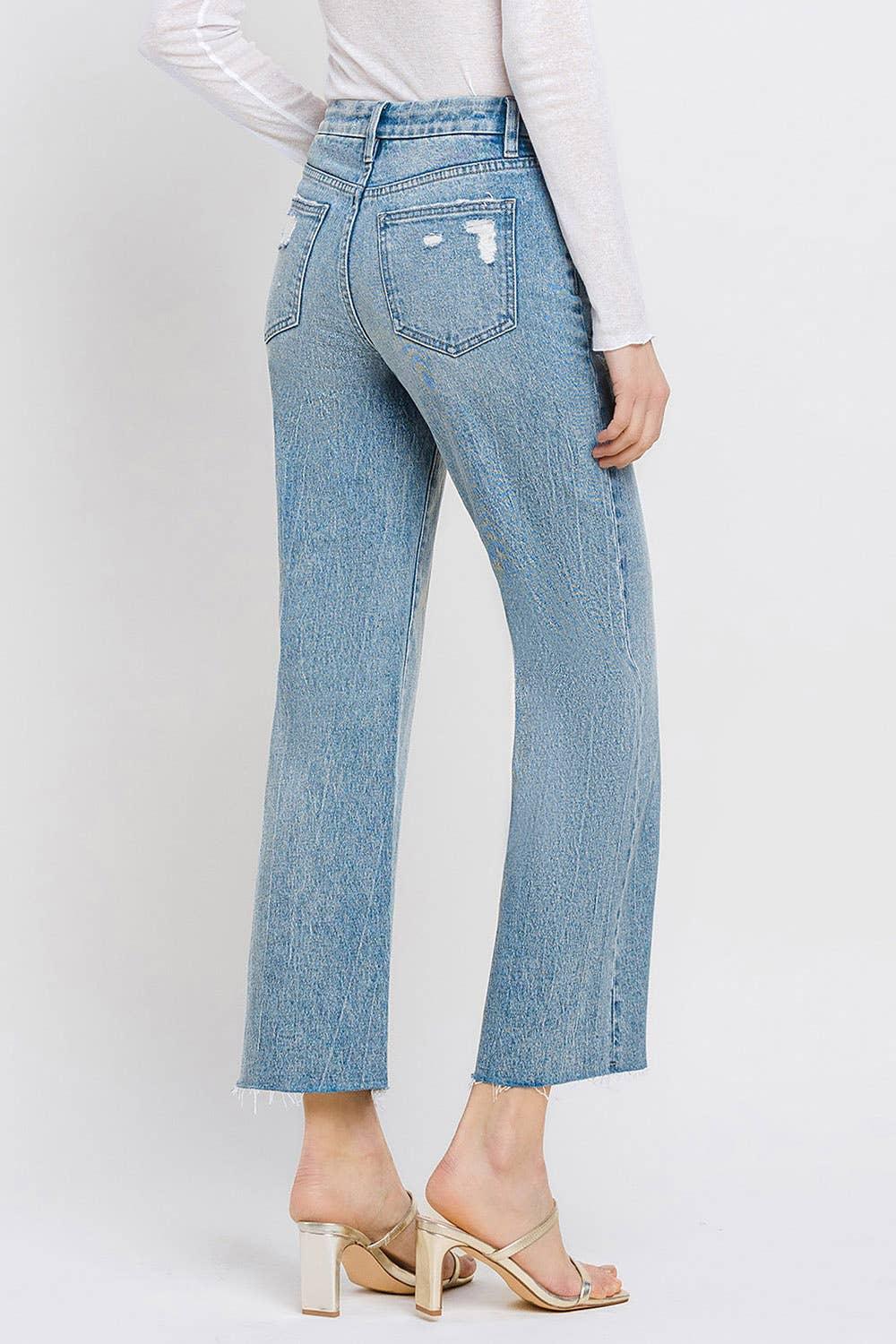 Olivia Ankle Wide Leg Jeans - Strawberry Moon Boutique