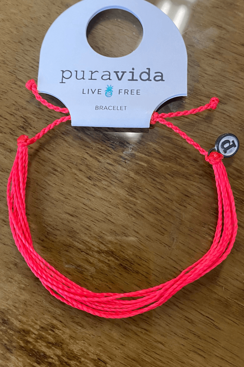 Pura Vida Bright Pink Solid Bracelet - Strawberry Moon Boutique