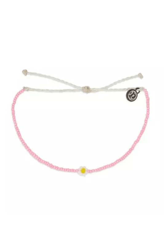 Pura Vida Pink Spring Daisy Seed Bead Bracelet - Strawberry Moon Boutique