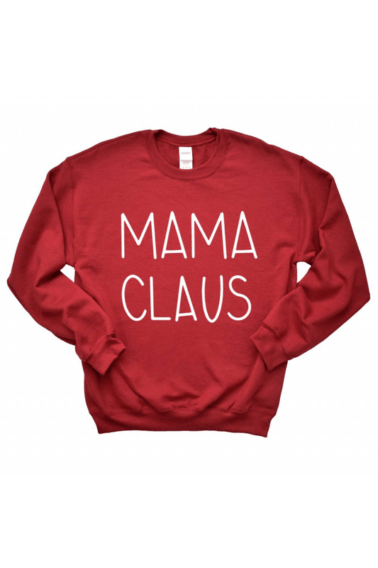 Red Mama Claus Sweatshirt - Strawberry Moon Boutique