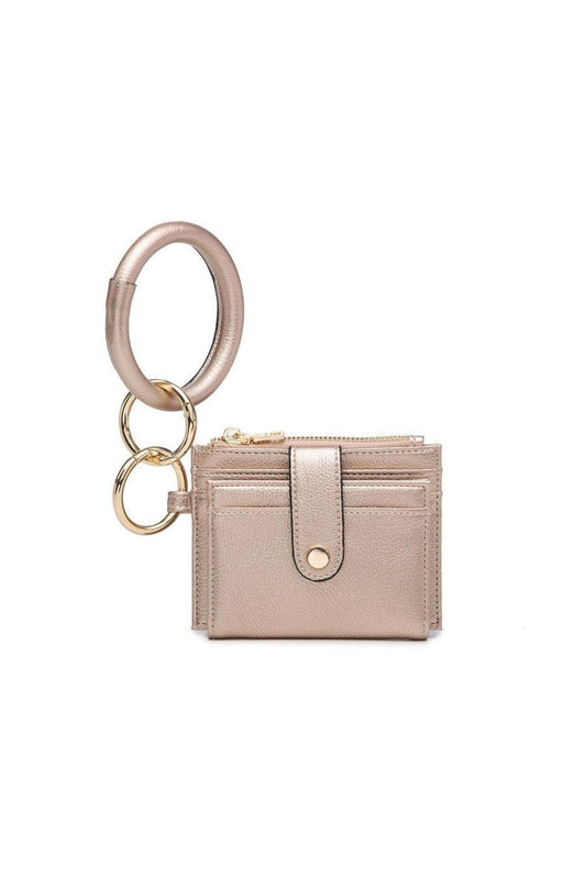 Rose Gold Sammie Mini Snap Wallet w/ Ring - Strawberry Moon Boutique