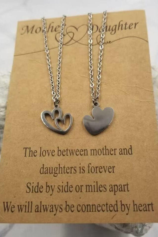 Silver Mother & Daughter Necklace - Strawberry Moon Boutique