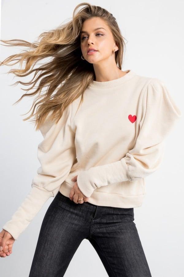 THML Cream Bishop Knit Sweater - Strawberry Moon Boutique