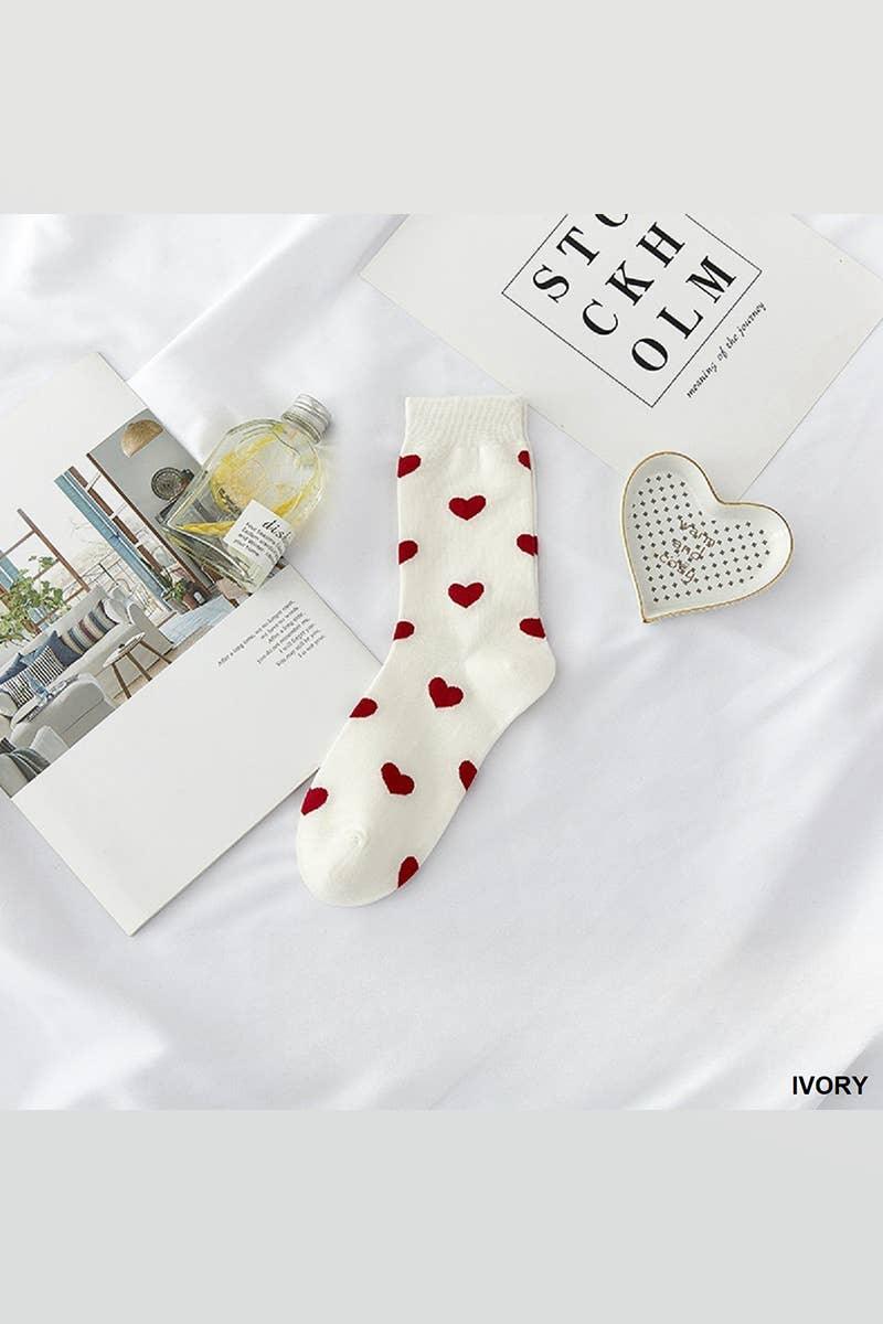 Valentine's Heart Casual Socks - Strawberry Moon Boutique