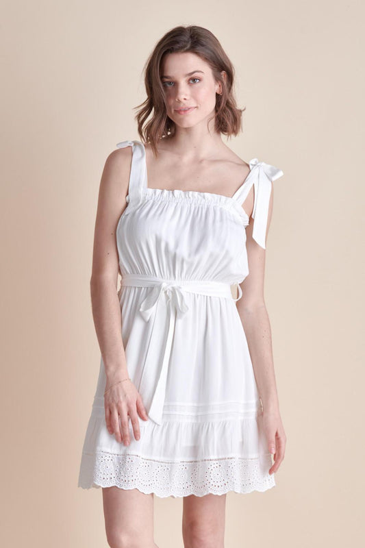 White Lillian Dress - Strawberry Moon Boutique